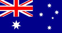 A flag of australia with the australian flag on it.