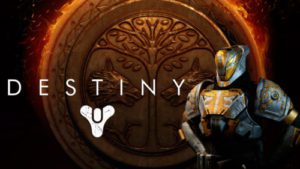 A picture of the destiny logo and a character.