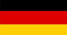 A flag of germany with the colors red, yellow and black.