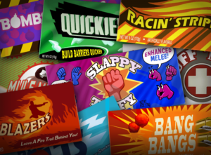 A bunch of different flavored candy wrappers