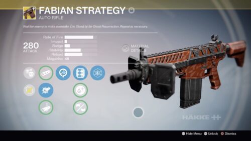 A picture of the weapon in destiny.
