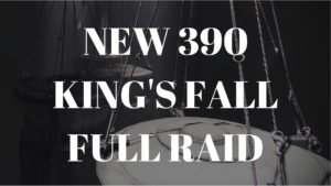 A picture of some white balloons with the words " new 3 9 0 king 's falls full raid ".