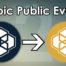 A graphic of two different types of public events.