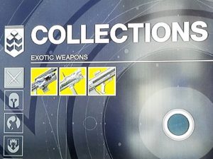 A collection of exotic weapons in the video game.