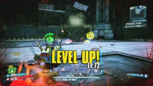 A level up screen with the words " level up !" above it.