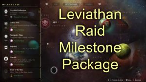 A picture of the leviathan raid milestone package.