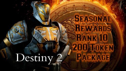 A picture of destiny 2 with the season reward rank.