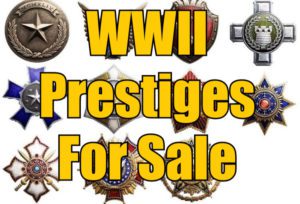 A group of military medals and badges with the words " wwii prestiges for sale ".