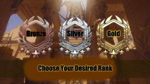 A group of medals with the words " choose your desired rank ".