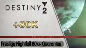 A banner with the words destiny 2 and a picture of a character.