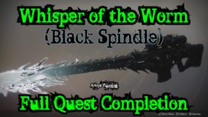 A black spindle is shown with the words whisper of the world written above it.