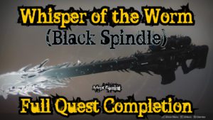 A black spindle is shown with text that reads " whisper of the world ( black spindle )".