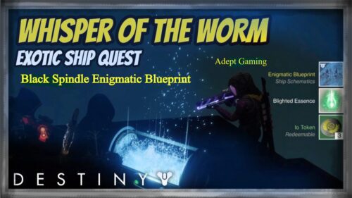 A banner with the words " whisper of the worm."