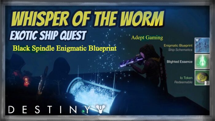 A banner with the words " whisper of the worm."