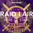 A purple and gold logo with the words destiny 2 raid lair.