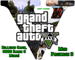 A picture of the grand theft auto v logo.