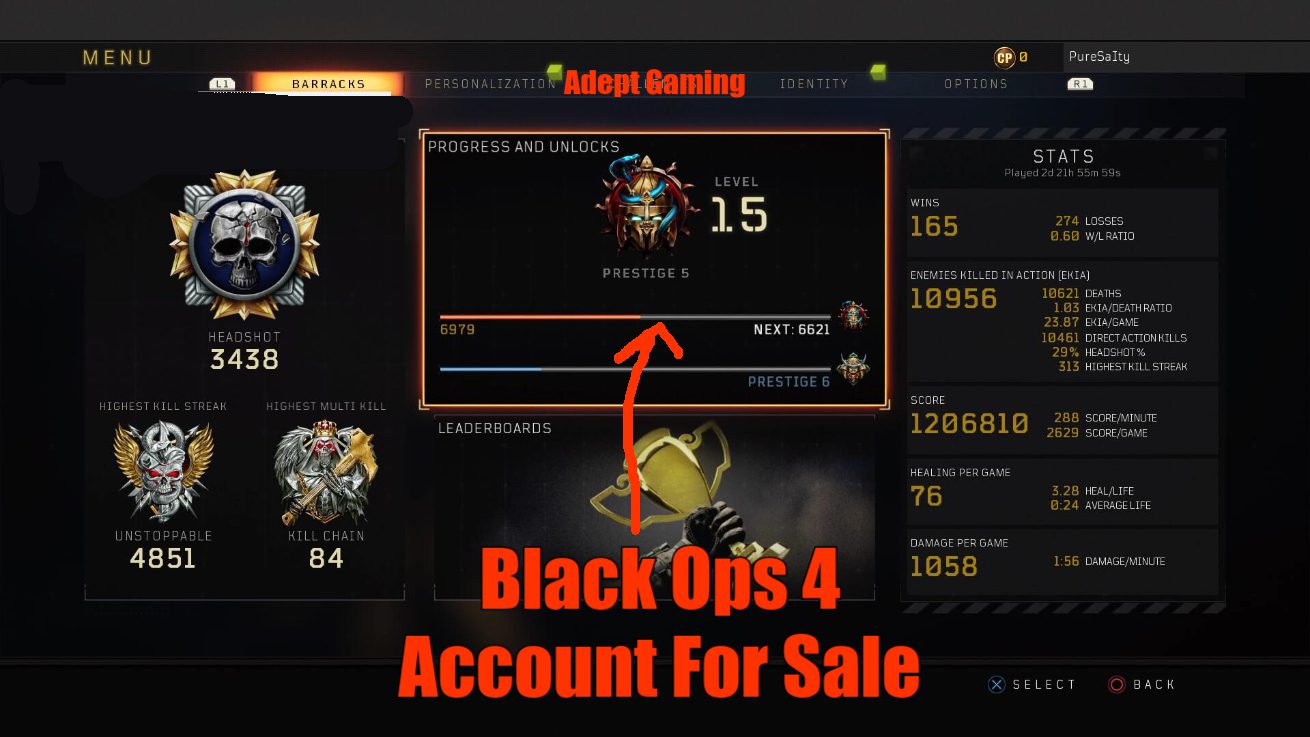 A black ops 4 account for sale