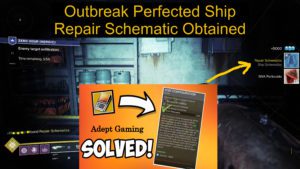 A picture of the back cover of an outbreak perfected ship repair schematic obtainer.