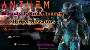 A video game screenshot of the anthem, with text.