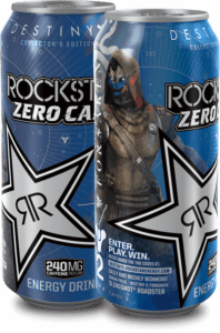 A can of rockstar zero carb drink