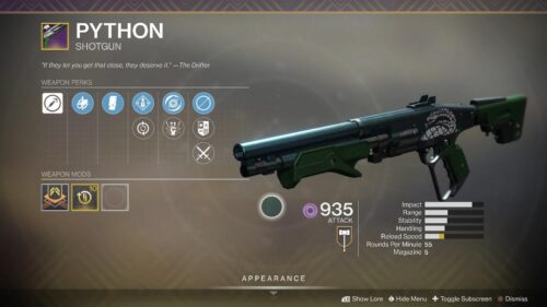 A picture of the weapon in destiny 2.