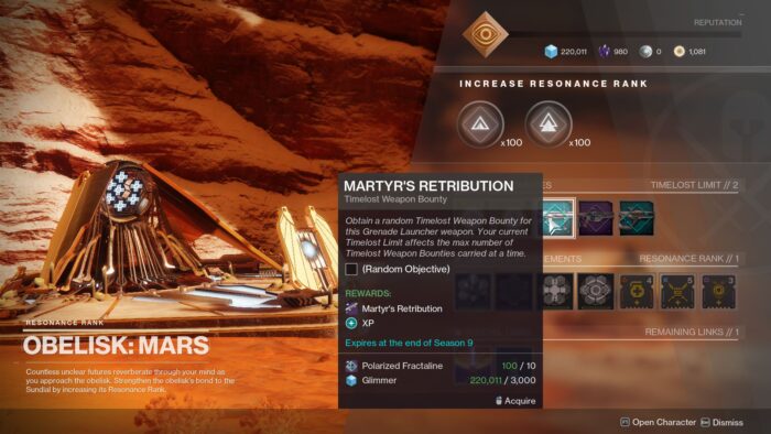 A screenshot of the menu for a game.