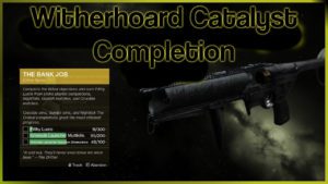 A black rifle with the words " weatherhoard catalyst completion ".