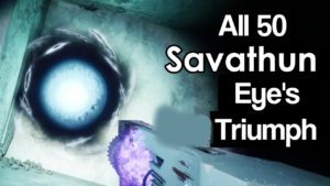 A picture of an eye with the words " all savatage eyes triumph ".
