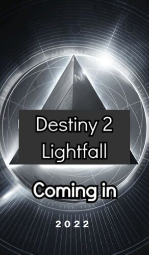A black and white image of the destiny 2 lightfall logo.