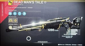 A picture of the dead man 's tale rifle.