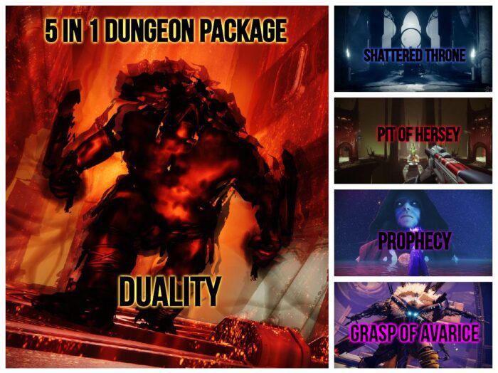 A bunch of different types of dungeons in the same package.
